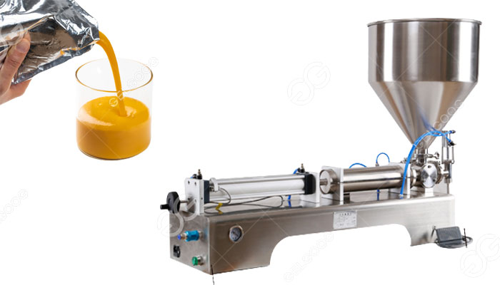 semi automatic mango pulp filling machine